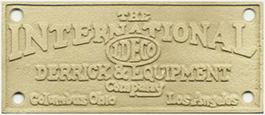 IDECO Builders Plate