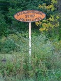 Cool old railroad crossing sign