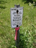 Witness post and sign.