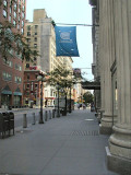 The Con Edison flag flies on Irving Place.