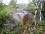 This large rock outcrop can be seen easily from the road.