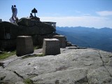 Looking SSE toward the station and the Whiteface Mountain summit sign.