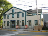 First Bank viewed from the intersection of Route 102 and Clark Point Road in Southwest Harbor.
