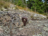 One of several eyebolts at the tower site