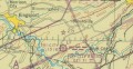 A portion of the 1945 Winston-Salem sectional chart showing the location of Beacon 25 north of the Tri-city airport.