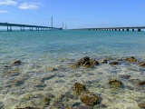 Between the new and old Seven Mile Bridges