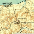 A portion of a 1948 USGS topgraphic map of Nanjemoy, MD quad