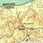 A portion of a 1948 USGS topgraphic map of Nanjemoy, MD quad