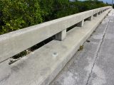Eyelevel view of the disk on the bridge curb