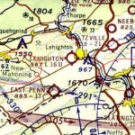 Excerpt of Sectional Chart (unknown date) showing the beacon locations