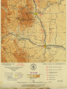 1930 Pueblo—Cheyenne: Excerpt of a beautiful hand-drawn map
