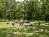 Standing at the coordinates, looking toward the fire pit.