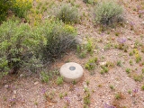 Eyelevel view of the disk on the monument